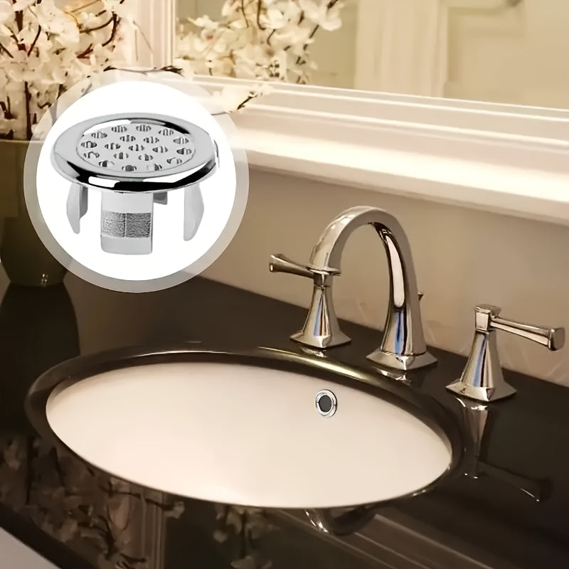 Pack de 4 Anillos para Desbordante de Fregadero con Acabado Cromado - Duraderos, Reemplazo Elegante para Lavamanos de Cocina y Baño, Instalación Fácil con Ajuste Seguro y Diseño Resistente a la Corrosión