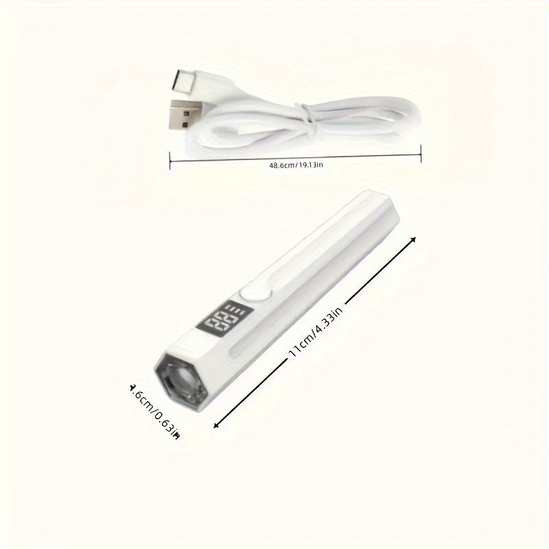 Secador de Uñas LED USB Compacto - Curado Rápido de Esmalte en Gel, Herramienta de Manicura Portátil y Eficiente en Energía para Uso en Casa y Salón