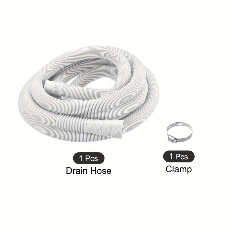 Manguera de Drenaje Flexible para Lavadora Blanca - Plástico Duradero, Accesorio Esencial para Electrodomésticos