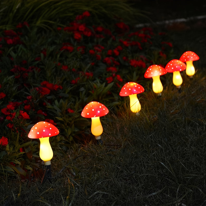 Luz de hongo solar para exteriores, luz de poste de madera decorativa de jardín solar LED, 8 modos de iluminación luz decorativa de jardín solar, perfecta para Navidad, Halloween, boda, decoración de fiesta de vacaciones