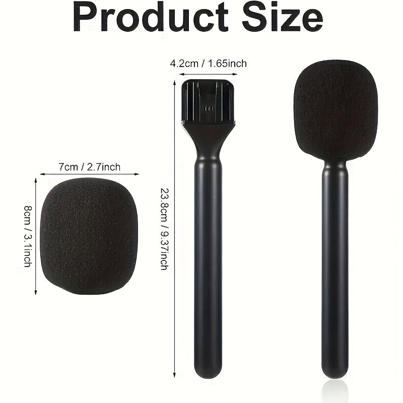 Adaptador de micrófono multifunción portátil, empuñadura para micrófono inalámbrico, adaptador de montaje manual para micrófono inalámbrico, adaptador de entrevista inalámbrica, compatible con DJI Mic 1/2 y Wireless GO II
