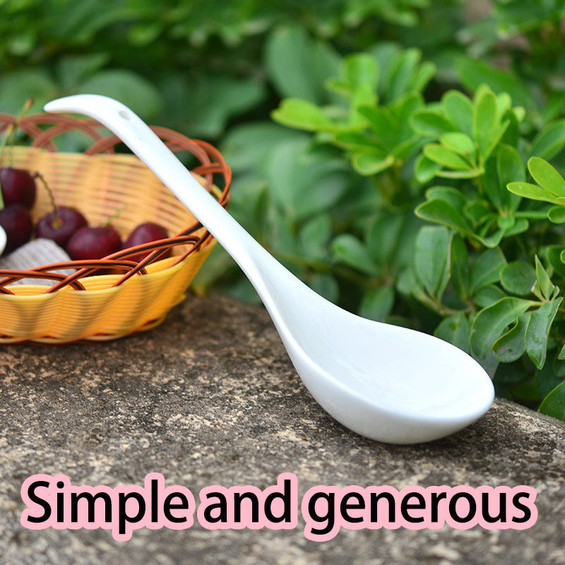 2025 Nuevo Diseño Cuchara Grande para Sopa - Mango Largo de Plástico Duradero y Ergonómica, Ideal para Hogar, Hoteles y Restaurantes - Perfecta para Sopas, Gachas, Arroz y Más, Herramienta Funcional, Construcción Robusta, Utensilio de Servir, Cocina Hote