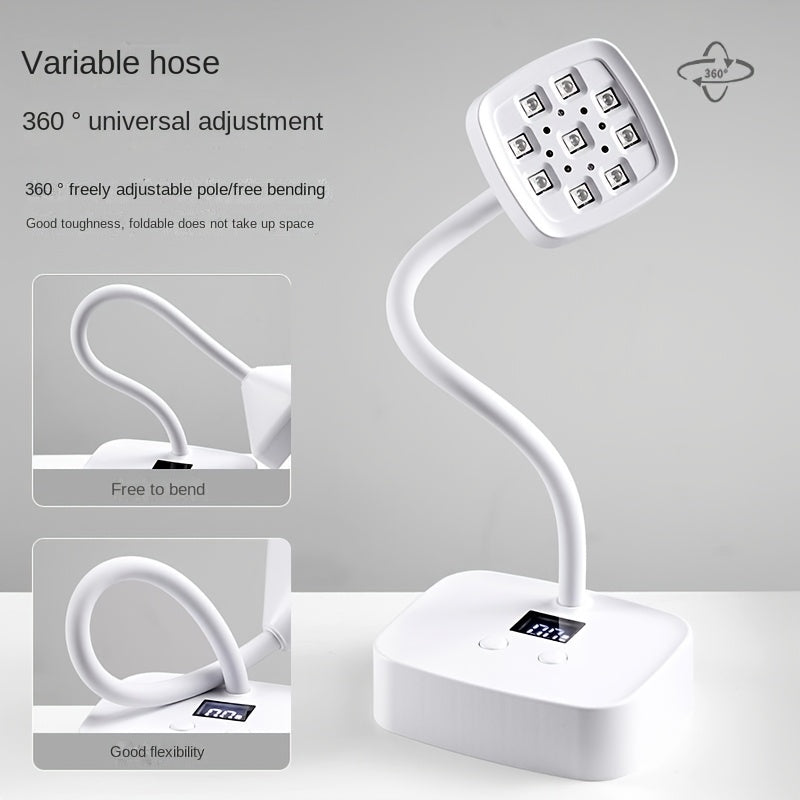 Lámpara LED portátil y recargable, con botón de activación, curación de 30 segundos para aplicaciones de uñas de gel más rápidas.