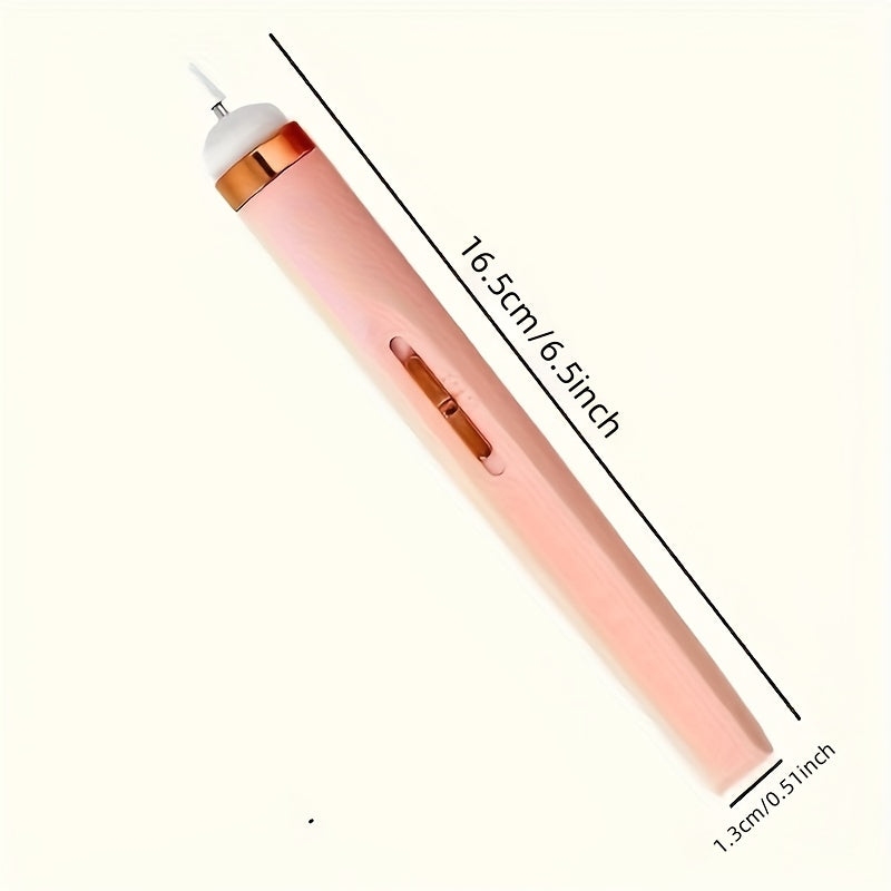 Fregadero eléctrico para uñas, kit de manicura portátil mini con 2 velocidades, cargador USB, incluye 5 piezas de acero para uñas, adecuado para uso en salones de belleza en casa.