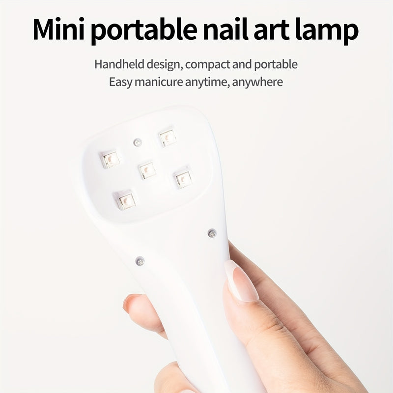 Lámpara de uñas LED para esmalte de gel, 18W Mini LED para secar uñas de gel, lámpara de uñas portátil USB recargable con 2 configuraciones de temporizador para secado rápido en casa y uso en salón.