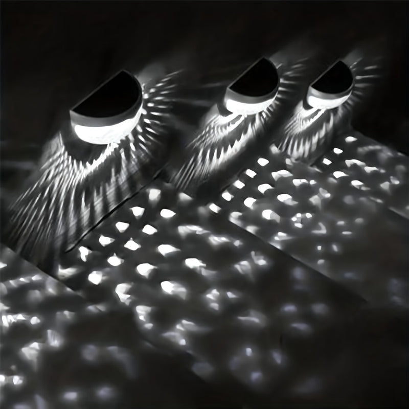 Staaricc luces solares para valla de 2/6 piezas, luces solares para terraza, luces colgantes solares para paredes, iluminación decorativa perfecta con 6 LEDs para jardín, garaje y escalera al aire libre, sensor inteligente - luz sensible