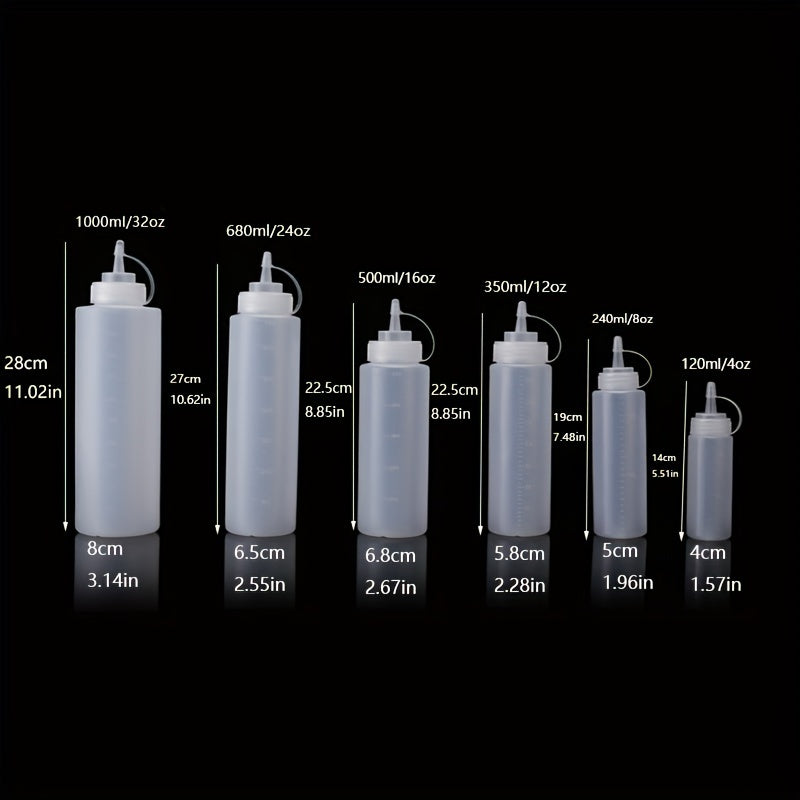 1pc, Botellas Exprimibles, Botellas De Salsa, Botellas Exprimibles De Condimento, Botellas Exprimibles De Condimento, Botellas Exprimibles De Salsa Para Ensaladas, Barbacoa, Horneado, Camping, Picnic, Utensilios De Cocina, Esenciales De Apartamento, Esen