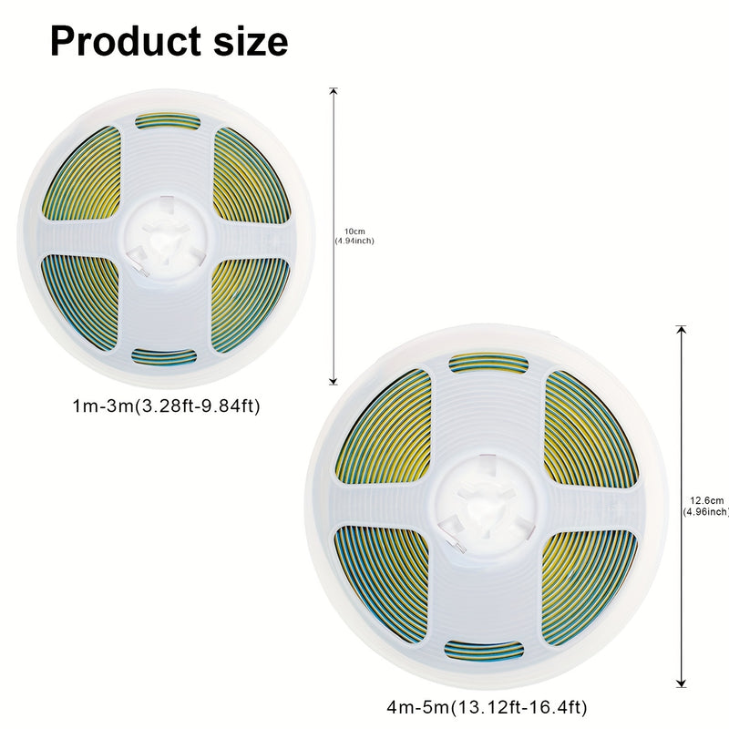 Listones de Luces LED COB Flexibles, 12V Alta Luminosidad (40W), Blanco Natural/Cálido/Frío - Rollo de 1m-5m para Decoración del Hogar DIY, Cocina, Garaje, Paredes de TV y Proyectos de Neón