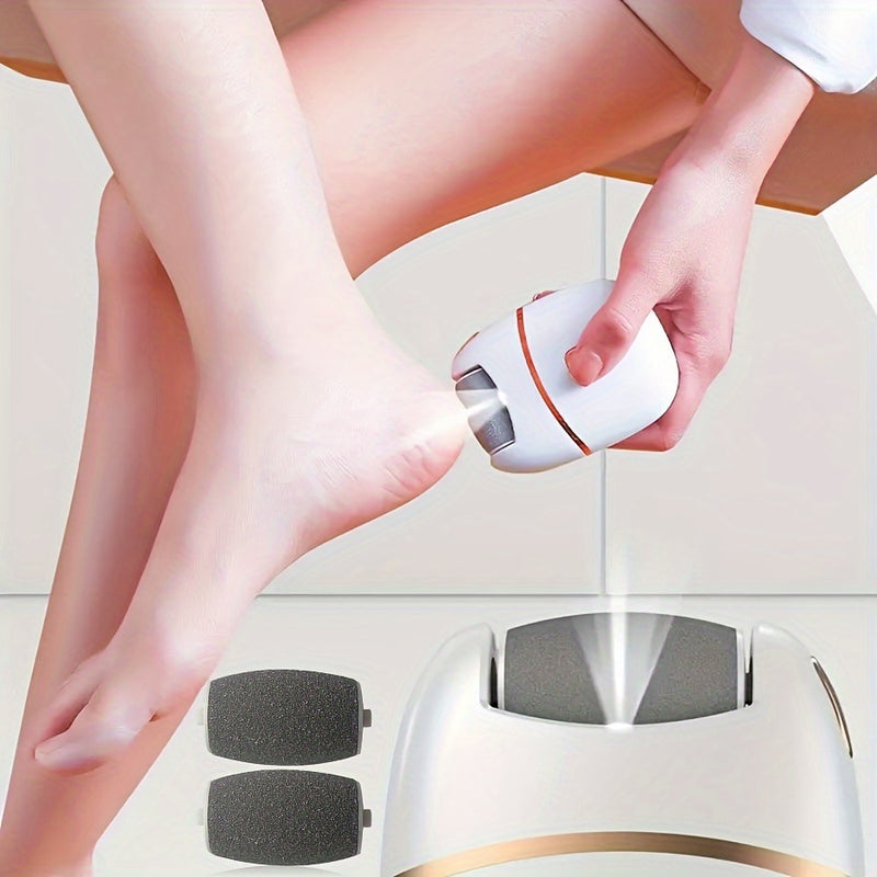 Lijadora eléctrica recargable para pies - Carga USB, batería de litio, sin aceite, pies suaves y cuidado de uñas, no necesita fuente de alimentación, cortadora para pies.