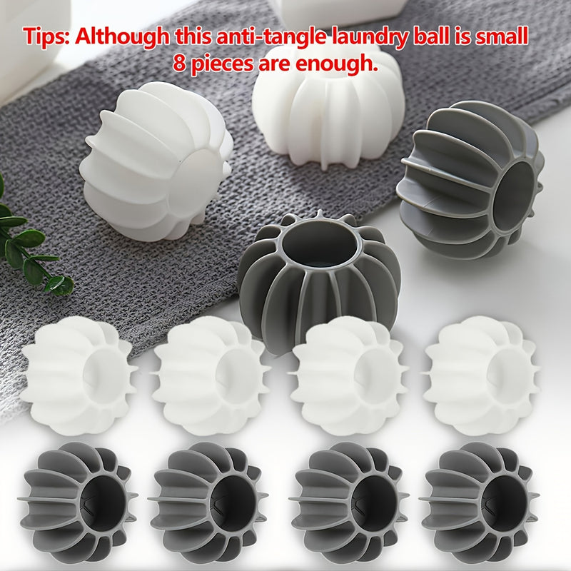 8pcs, Bola para Secadora de Ropa, Bola de Lavandería Reutilizable, Bola de Lavado para Lavadora, Bola Suavizante de Tela, Bola de Secado de Ropa, Bola Anti-enredos para Lavandería, para Reducir Arrugas, Suministros de Limpieza, Gadgets para el Hogar