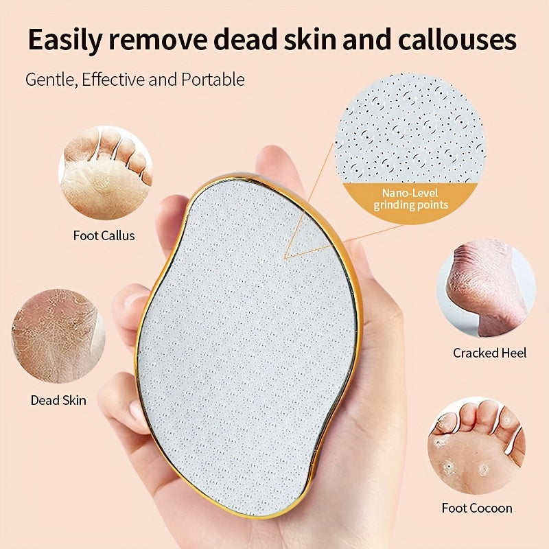 Limpiaador de Callos Portátil - Lijadora de Plástico para la Eliminación de Piel Dura y Muerta, Sin Fragancia, No Necesita Batería, Ideal para Piedras de Pies, Talones y Herramientas de Fricción de Pies, Herramienta de Cuidado de Pies | Diseño Ergonómico