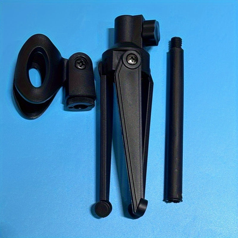 1 pieza de soporte de micrófono ajustable con conector XLR - Soporte de escritorio plegable y portátil, material ABS resistente para oficina, estudio de grabación, podcasting y transmisión en vivo, micrófono para grabación, equipo de estudio, diseño eleg