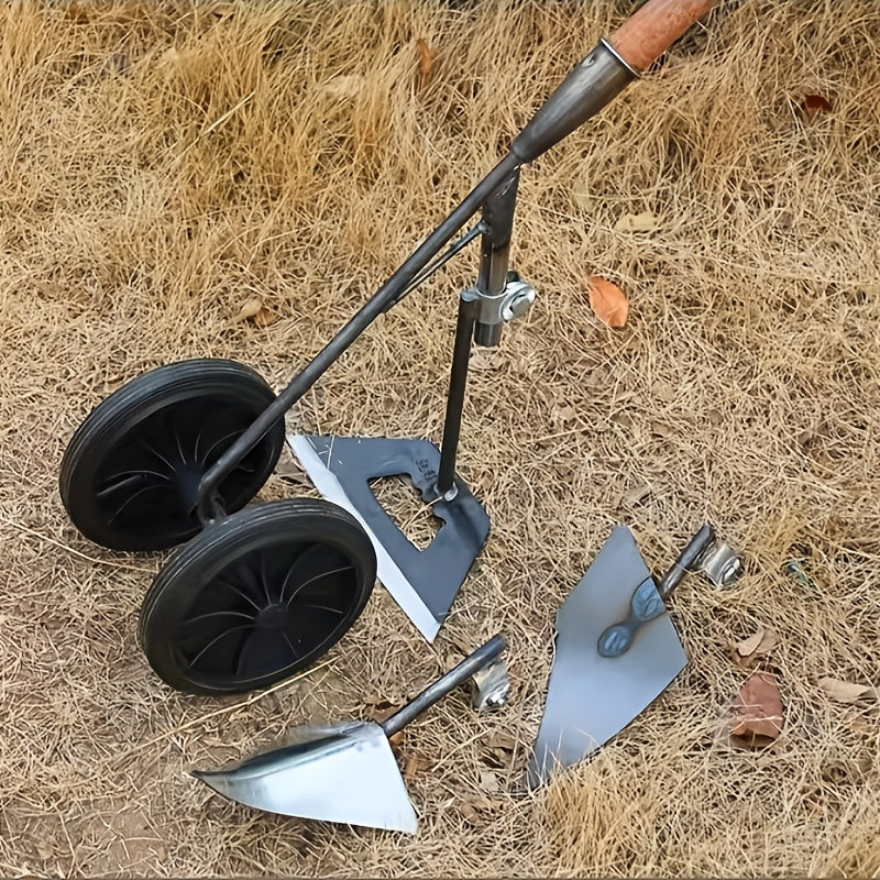 Gestor de Tierras Todo el Año Herramienta de Jardinería Tres en Uno: Diseño Ergonómico de Metal Resistente al Óxido, Cultivador Robusto para Césped, Jardín y Parteras – Operación Eficiente para una Persona (13)