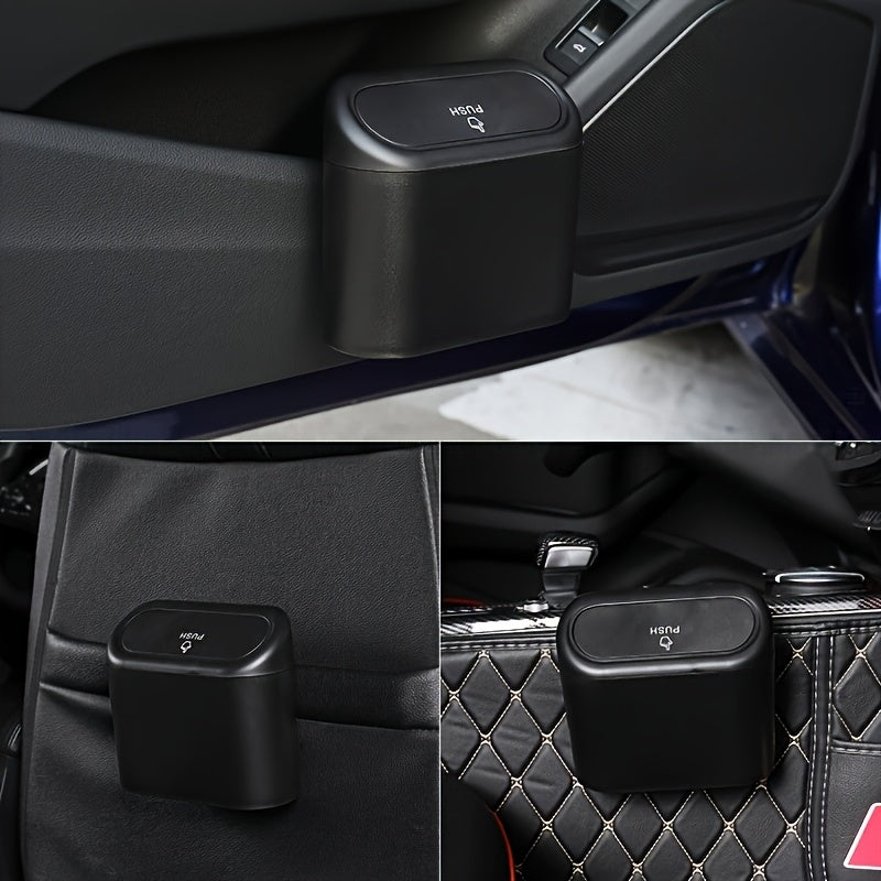 Cubo de Basura para Automóvil Mini con Tapa Impermeable y 2 Bolsas de Basura - Organiza y Almacena Objetos en Tu Vehículo