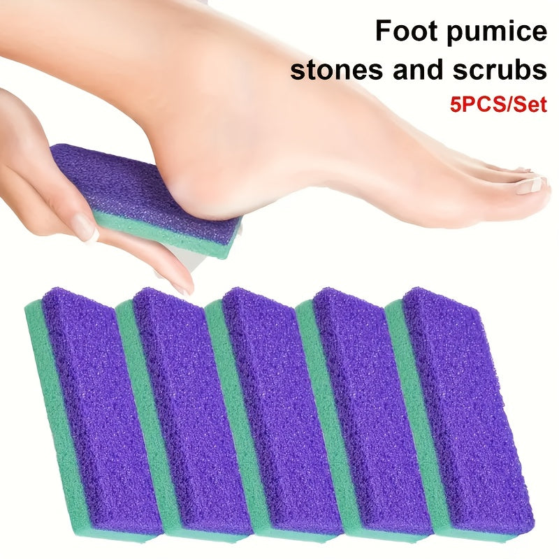 2 pares de set de cuidado para pies con piedra pómez doble cara, herramienta exfoliante reutilizable de polipropileno, fórmula sin alcohol, textura rugosa y suave, ideal para regalos de vuelta al cole o Día de la Madre