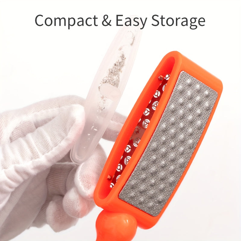 CANVALITE Lima de Pies Manual/Eléctrica de Doble Cara - Acero Inoxidable con Superficie de Pulido Dual, para Hogar y Salón, Herramienta de Pedicura, Diseño Ergonómico y Construcción Duradera
