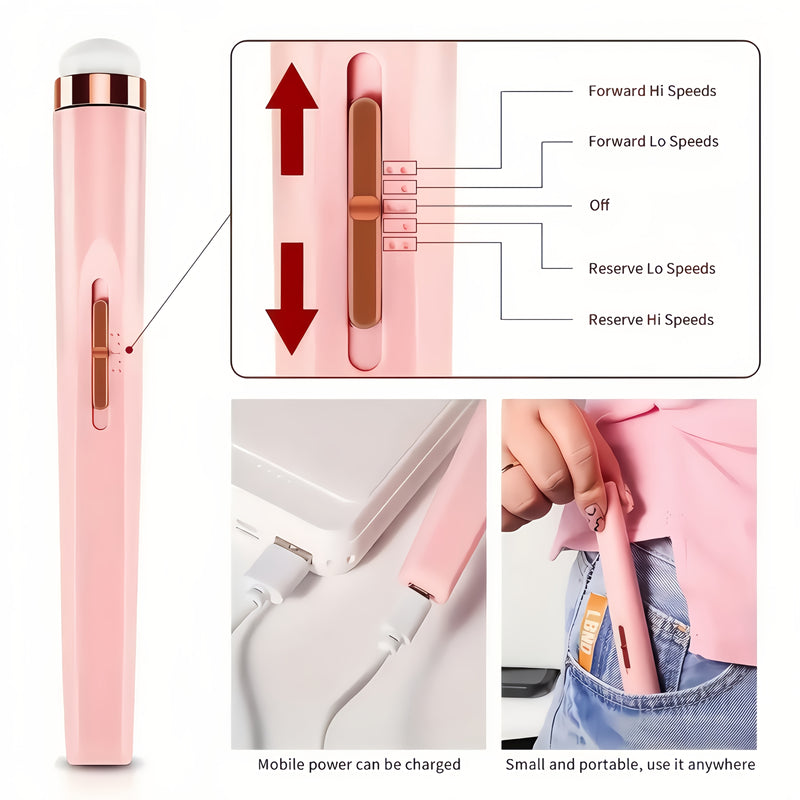 Perforadora Eléctrica de Uñas USB, Kit Profesional para Gel y Salón en Casa con Lima y Empujador de Cutículas, Sin Olor, Batería de Litio Duradera e Iluminación LED, Regalo Ideal para Cumpleaños o Fiestas