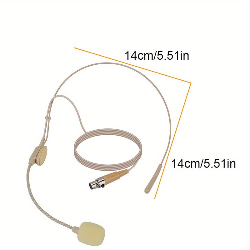 LMBGM 3Pin Mini XLR Jack Plug & Play Flexible Gooseneck Micrófono Conectado - Cancelación de Ruido, Bajo Retardo para Deportes y Grabación de Estudio, Material ABS, Diseño Compacto con Micrófono en el Bolsillo, Grabación de Estudio|Auriculares Compactos|