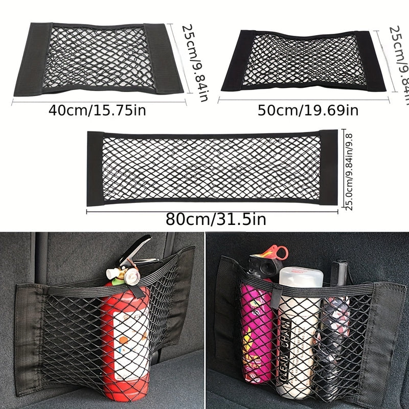 Organizador universal para respaldo de asiento de coche, malla elástica para asiento de maletero, pegatina mágica para fácil almacenamiento y limpieza, accesorios para coche, 1 ud.