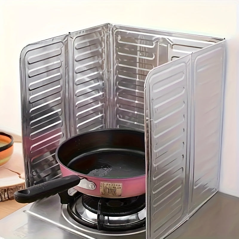 1pc Cubierta de Salpicaduras para Estufa de Aluminio - Protector Resistente al Calor y Aceite, Deflector Anti-Salpicaduras de Grasa, Baffle No Comestible para Estufas de Gas/Eléctricas & Freidoras Profundas, Accesorio Esencial para Prevenir Quemaduras y