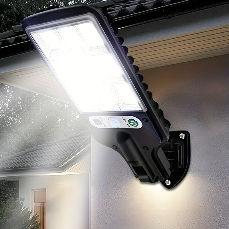 1 pieza de lámpara de pared LED con energía solar, difusor de luz transparente, sensor de movimiento IP44, ideal para iluminación de vallas exteriores, jardines y patios, lámpara de pared solar