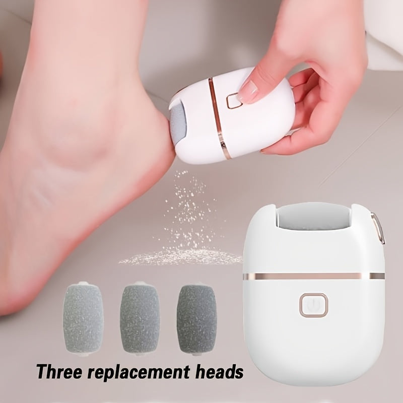 Lijadora eléctrica recargable con 3 cabezales de rodillo reemplazables, mini lijadora de doble cara para pulir, portátil y fácil de usar, carga USB, elección perfecta de regalo para 10 festivales.