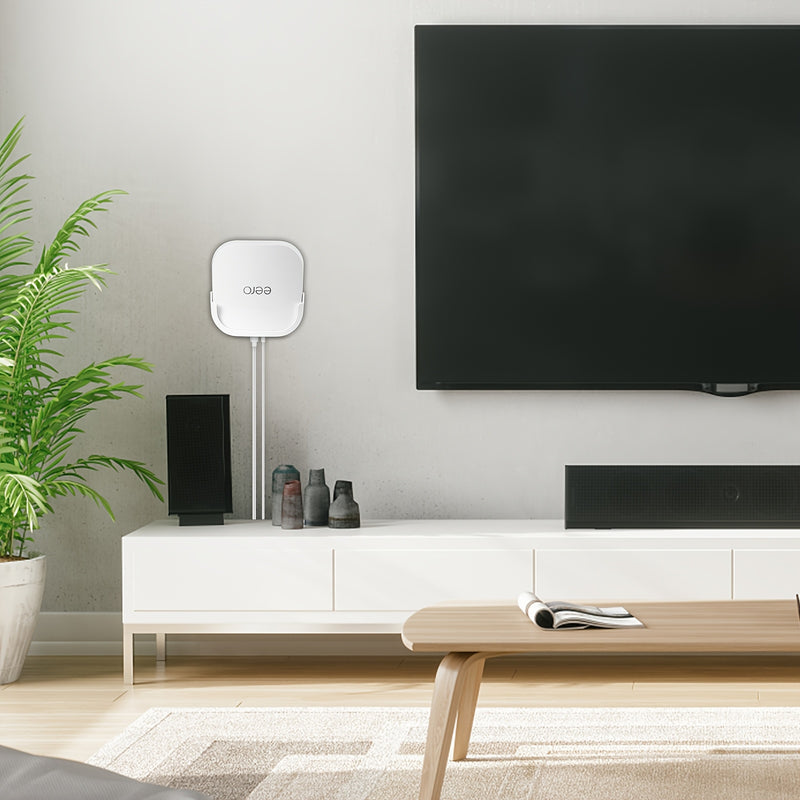 Soporte de Pared para Router eero 7 WiFi 6/7 Dual-Band, Instalación Adhesiva + Sin Taladro con Agujeros para Tornillos