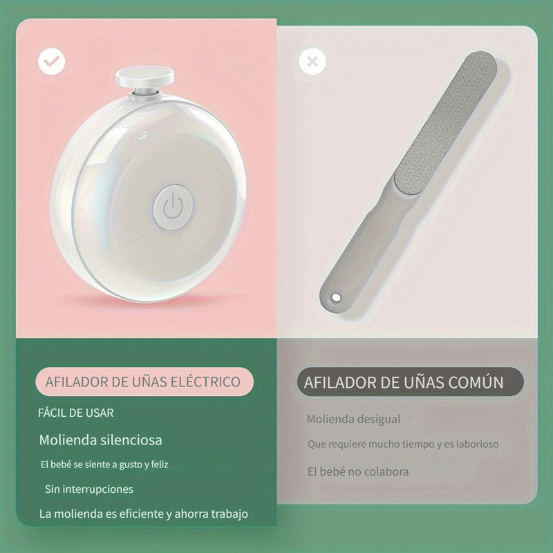 Cortador de uñas eléctrico > Juego de cortadores de uñas de seguridad con 3 cabezas de molienda reemplazables > 6 cabezas de molienda/bajo ruido/mano/diseño ergonómico/kit de belleza