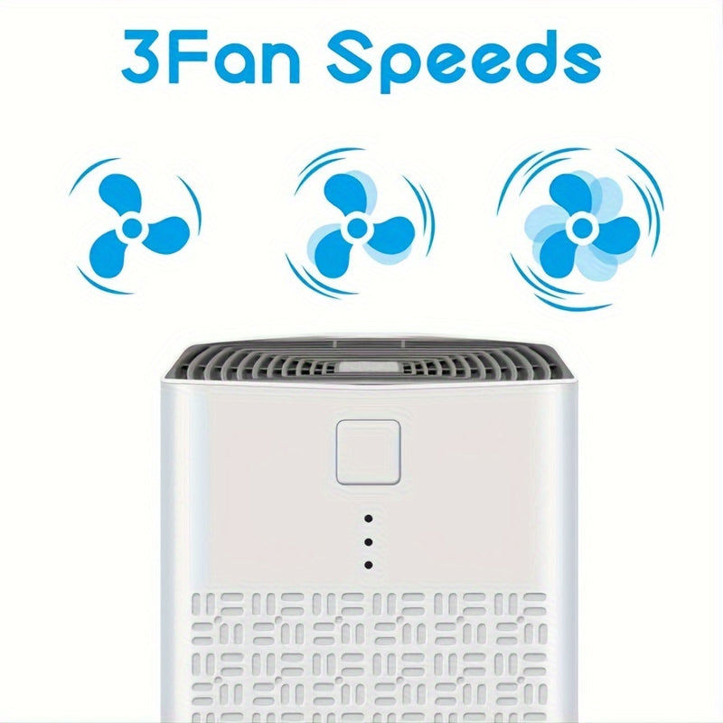 EFGHONG AM-120 Purificador de aire HEPA con alimentación USB - Alta eficiencia, operación silenciosa, ideal para hogar, dormitorio, oficina y escritorio, purificador de aire silencioso | Estética moderna | Plástico duradero