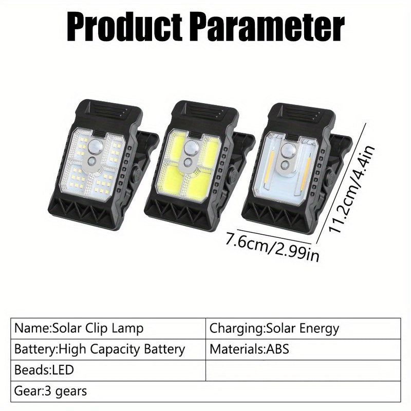 3 Piezas de Luz con Sensor de Movimiento, LED Solar con Múltiples Modos de Iluminación, Bombilla Cálida para Ambiente Acogedor, Adecuada para Jardín, Camping, Emergencias, Decoración de Paredes, Vallas y Terrazas