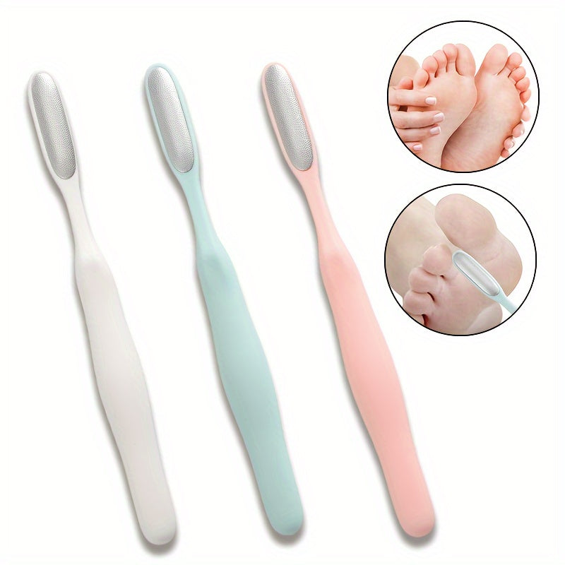 1pc Exfoliante Suave para Dedos y Pies - Removedor de Callos de Acero Inoxidable con Mango Ergonómico de Plástico, Sin Perfume, Eliminación Efectiva de Piel Muerta para Pies y Manos Lisos, Ideal para Exfoliar Dedos y Pies, Fácil de Usar y Limpiar