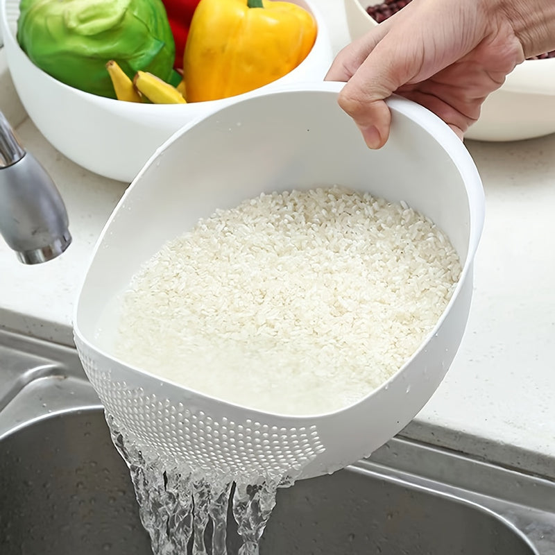 1 pza./2pcs/3pcs Cesta de lavado multifuncional para cocina - Escurrir agua, lavar arroz, perfecta para limpiar verduras y frutas, y más con características convenientes - Ideal para diversos usos y usuarios, accesorios de cocina