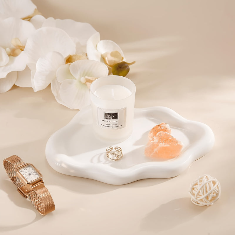 1 pieza de bandeja elegante de joyería de resina con diseño floral - Ideal para relojes, anillos y pulseras, regalo perfecto para cumpleaños, fiestas y aniversarios, caja de regalo de joyería