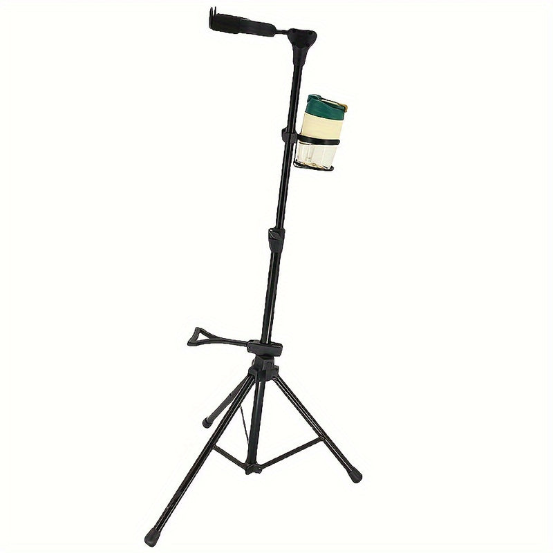 Soporte para micrófono ABS negro con porta vasos, abrazadera individual para bebidas, compatible con atriles de partituras y soportes de guitarra