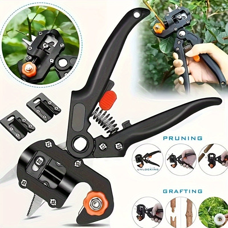1 pza. Tijeras de podar clásicas de acero inoxidable para jardín, podadora de injerto, herramienta de poda de árboles frutales para jardineros y agricultores.