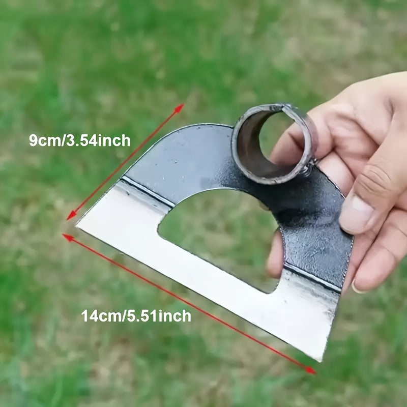 Pala de rastrillar hueca de alta resistencia - Filos afilados y dentados para romper el suelo de manera eficiente, herramienta de jardinería de metal duradera para huertos de verduras y uso al aire libre, sin mango incluido, herramienta de rastrillar par