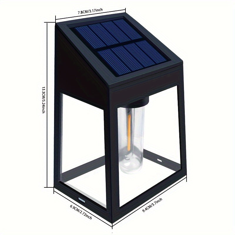 2 o 4 luces solares LED para pared elegantes, modo de iluminación, lámpara exterior para villa, jardín o patio, luz nocturna ahorradora de energía