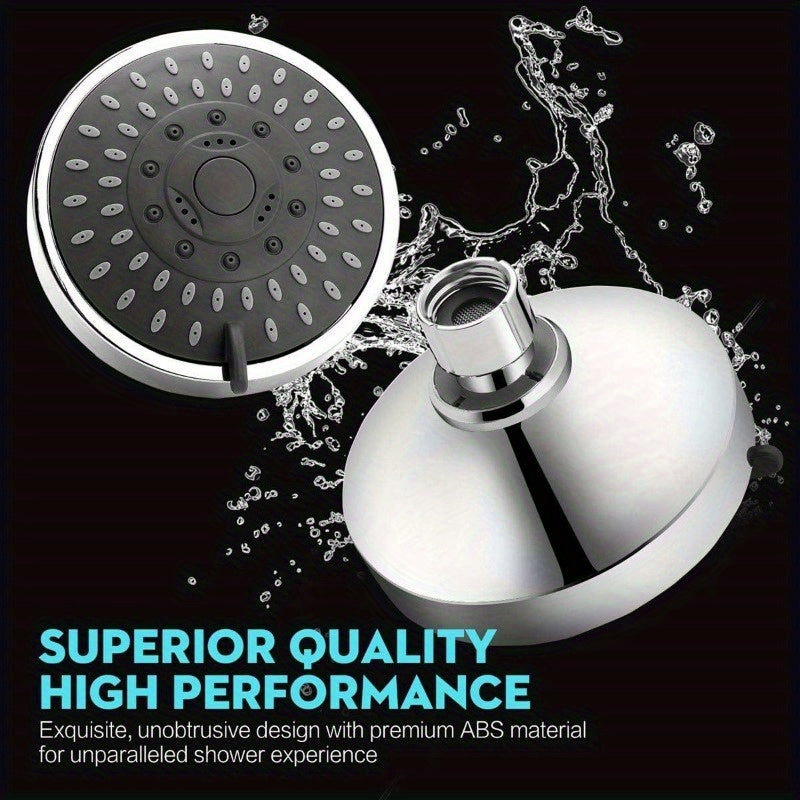 Rociador de Alta Presión con 5 Modos de Riego Ajustables - Cabezal de Ducha Rectangular para Montaje en Pared, Cuerpo de Plástico Duradero, Acabado Cromado Elegante, Válvula de Cartucho para Bajo Presión de Agua, Opciones de Lluvia y Masaje