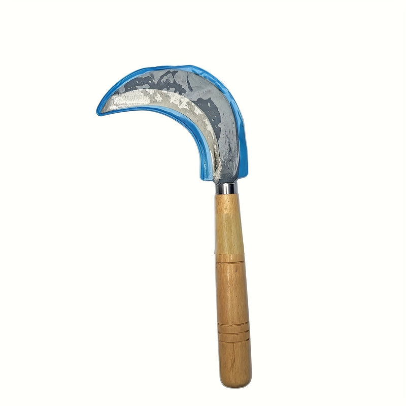 2 piezas de segador de madera con mango cómodo, afilado y duradero, hoja de metal, acero aleado duradero - Adecuado para el cuidado de césped, exteriores, corte de césped y corte de cuerda, herramienta esencial para jardinería