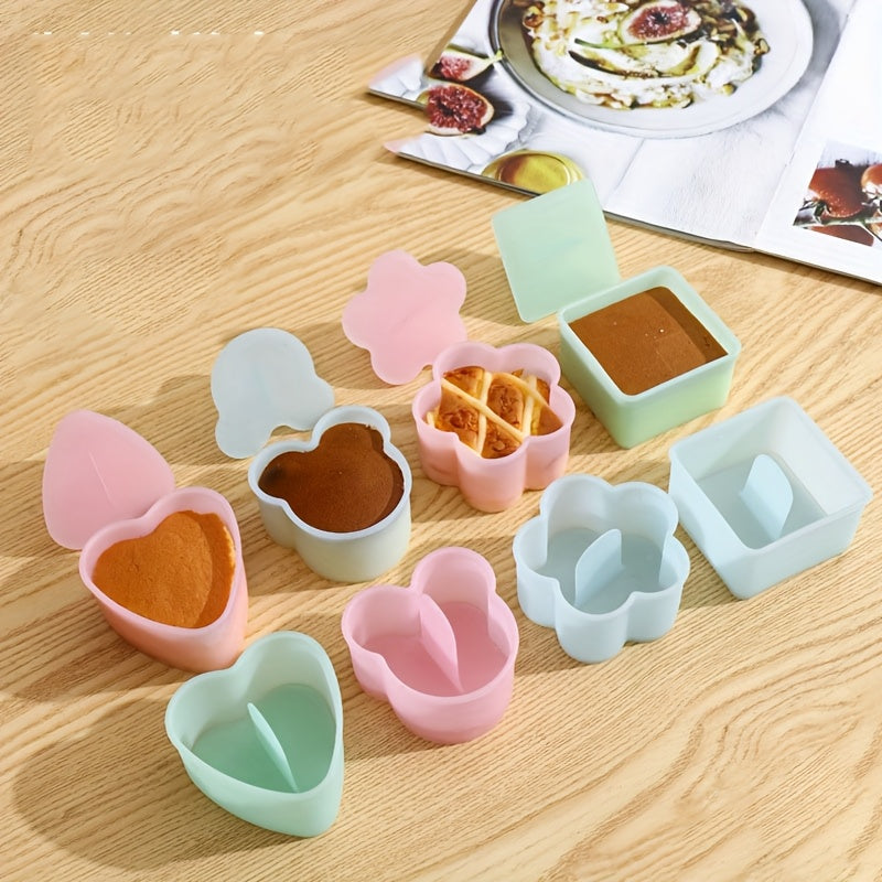 5piezas Molde de Arroz Creativo Conjunto de Moldes de Arroz para Hacer Sushi DIY Herramienta de Horneado Molde de Estampado Material PP Sin Carga de Varillas de Magnesio Sin BPAPP Herramientas de Estampado para Hacer Comida
