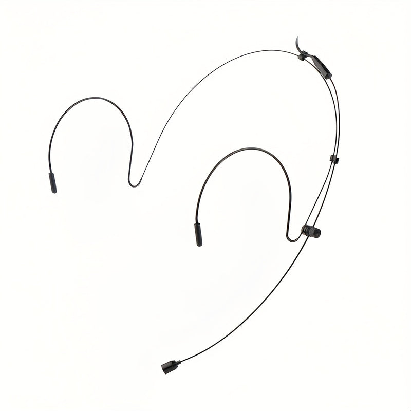 Micrófono de condensador profesional XLR con diadema sobre la oreja, diseño flexible con cable y cubierta de espuma negra, manos libres, ideal para conferencias, presentaciones en vivo, podcasts y enseñanza, equipo de grabación, audio manos libres, cable
