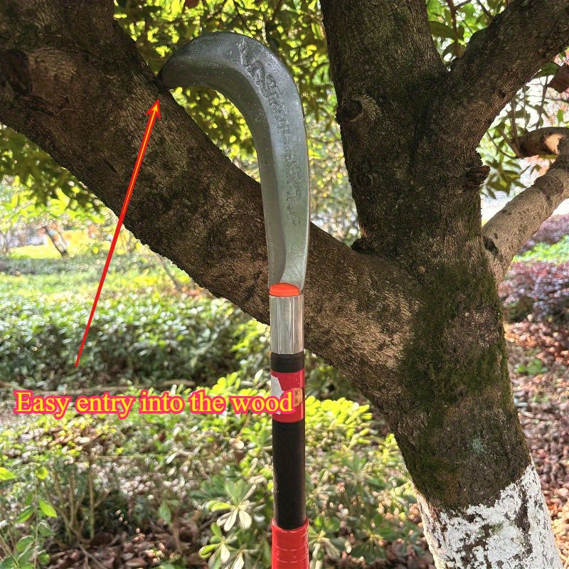 Cuchilla de hierro de manganeso con acabado brillante - Tijeras de poda de doble uso con detalles rojos para el mantenimiento de césped, jardín y bosque - Herramienta agrícola y de jardinería duradera, tijeras de poda de jardín, mango ergonómico, cuchill