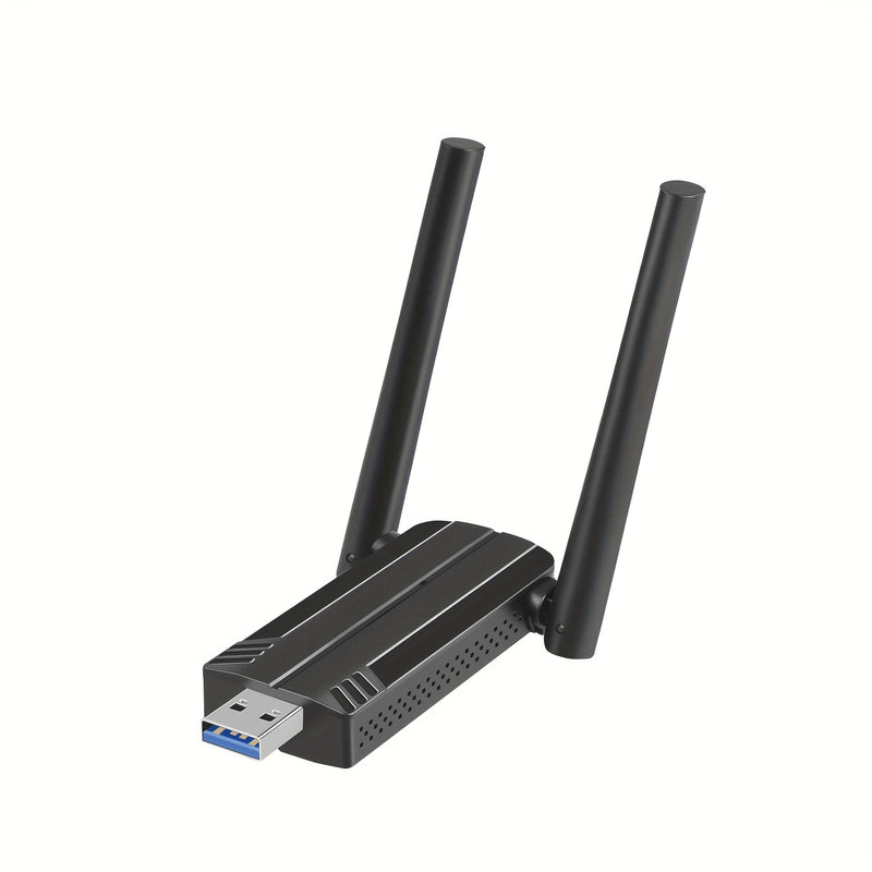 Adaptador sin varillas de 1800Mbps, Adaptador USB WiFi 6 para PC - Adaptador USB WiFi 802.11ax, Adaptador WiFi Banda Doble AX1800 para Escritorio y Portátil, Dongle WiFi para Red Inalámbrica en Windows 7/10/11