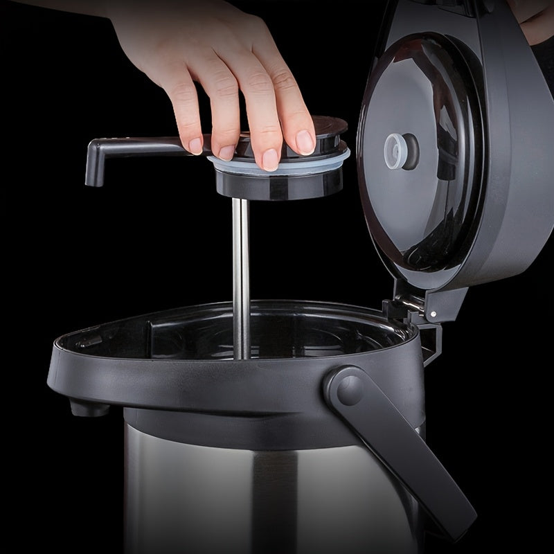 1.9L Olla de Acero Inoxidable con Bomba de Palanca, Termo Aislado de Doble Pared para Bebidas Calientes y Frías, Dispensador Polivalente para Uso en Casa y Oficina