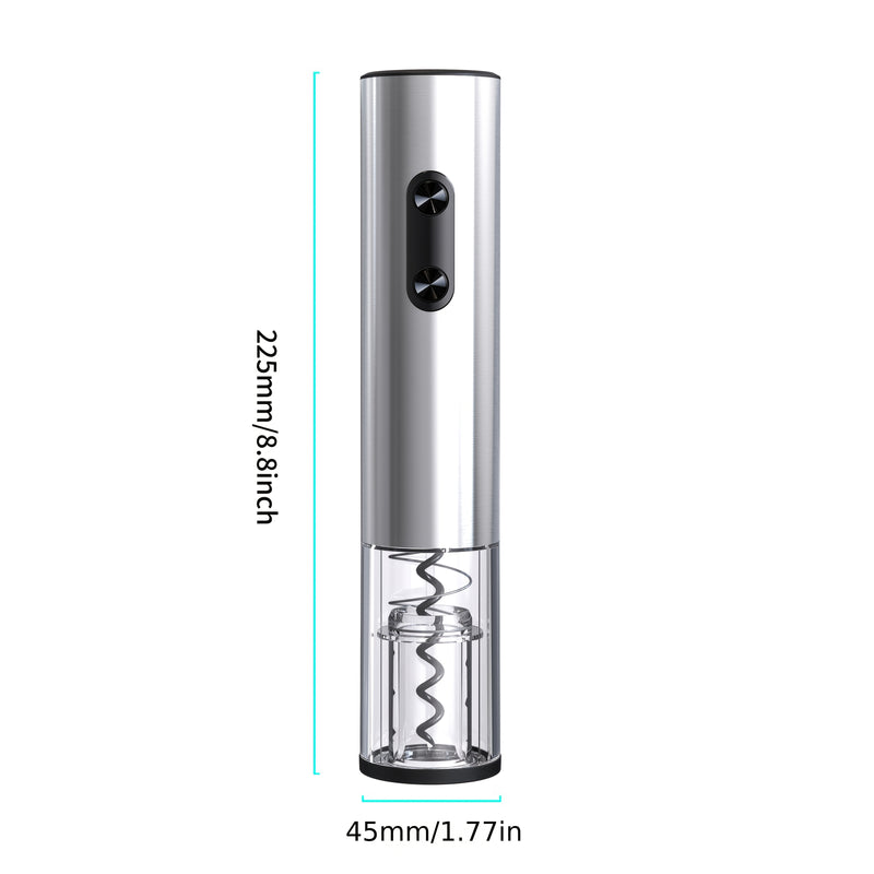 1 Unidad, Abrebotellas Eléctrico, Abrebotellas De Vino Con Batería, Cortador De Aluminio/indicador LED, Abrebotellas Automático Para Bar En Casa (sin 4 Baterías AA)