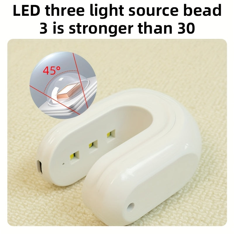 Lámpara de curado de uñas mini portátil con pantalla de visualización digital, carga USB, adecuada para peluquerías, uso en casa, viajes para endurecer uñas de gel, vida útil de la batería ultra-larga con modo de temporizador.