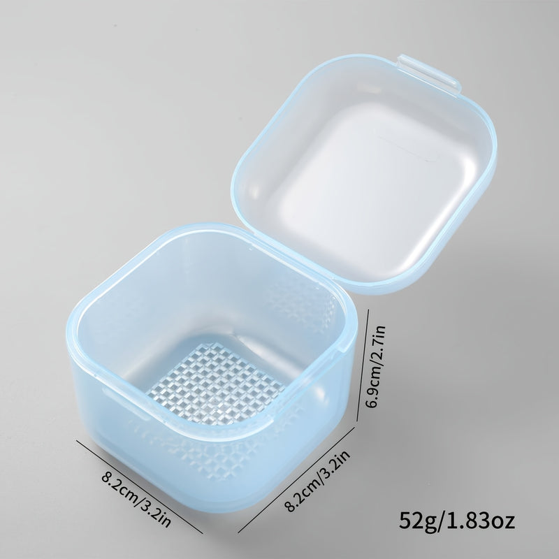 Caja esterilizadora de brocas de taladro de uñas - Luz blanca/púrpura/púrpura rosa/azul, contenedor de limpieza y drenaje de doble capa para cepillos y herramientas de esmalte de uñas, plástico, sin fragancia, no requiere batería, esenciales para el cuid