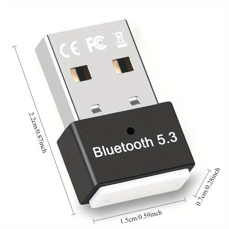 Adaptador y receptor inalámbricos USB 5.3 para portátil, auriculares, teclado, ratón, altavoz - Plug and Play, compatible con Windows 11/10/8.1, alimentado por USB, voltaje de funcionamiento ≤36V, conectividad inalámbrica, accesorios para portátil | Dise