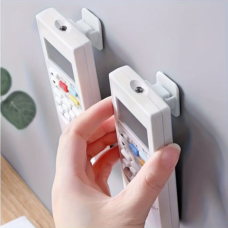 1 Par/2 Pares/10 Pares de Ganchos Adhesivos Multifuncionales, Ganchos para Control Remoto, Ganchos Adhesivos Fuertes sin Clavos ni Rastros, Estante de Almacenamiento para Control Remoto de TV y Aire Acondicionado, Ganchos de Utilidad