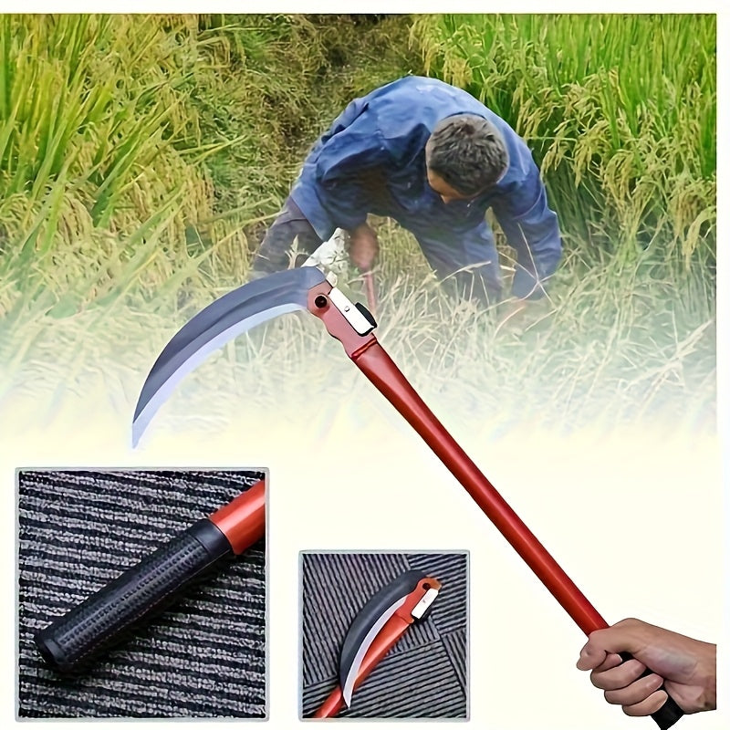 1 Cuchilla de acero al carbono plegable duradera, herramienta de poda de jardín portátil con mango cómodo y seguro, adecuada para el cuidado de césped y jardín - Sin batería, herramienta de mantenimiento de jardín | Diseño plegable | Herramienta de jardí